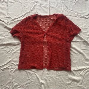 vintage crochet overshirt